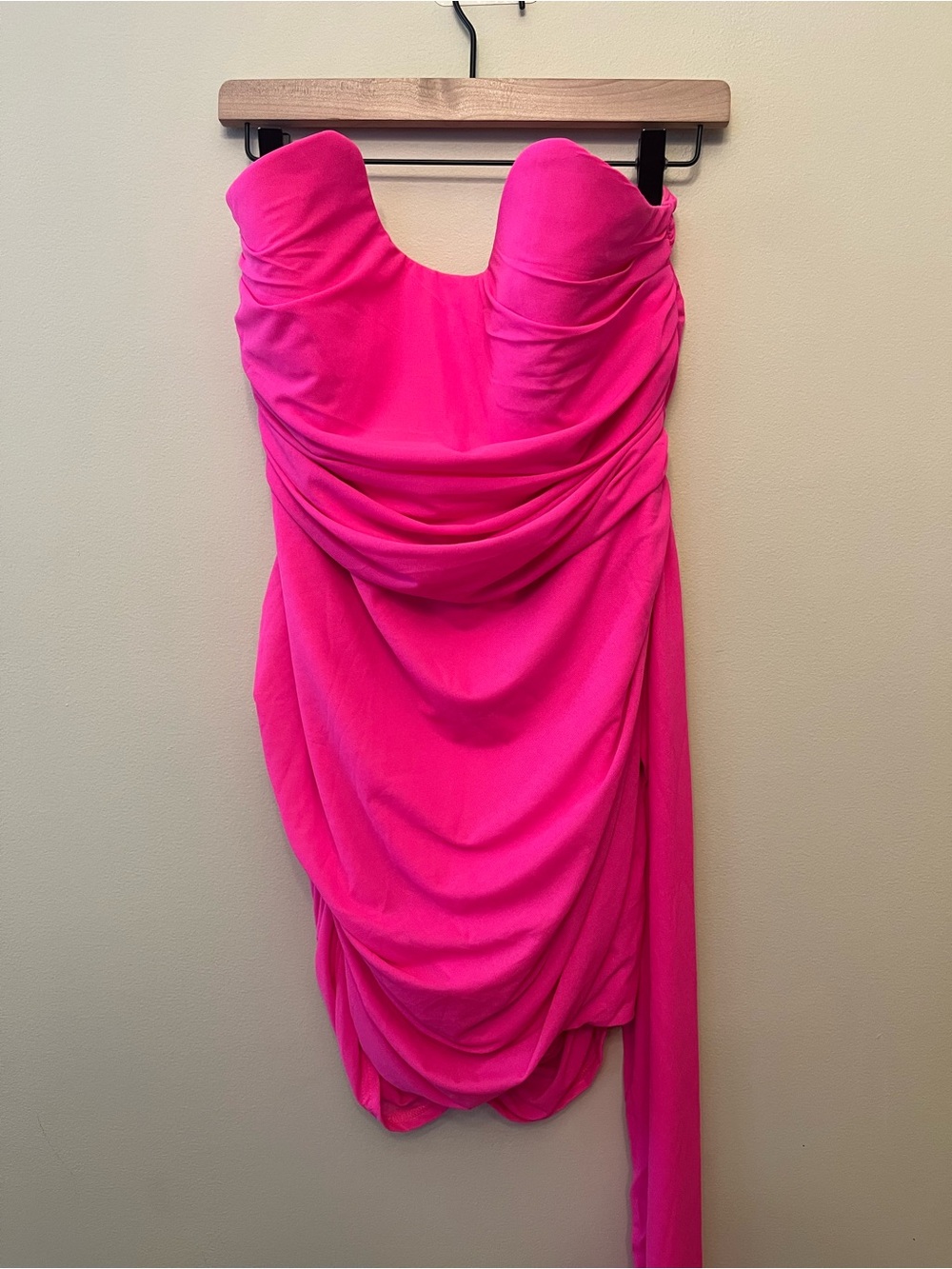 NWT Fashion Nova Liza Mesh Mini Dress Women's Size 1X Hot Pink
